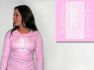 Pink Jenna Jameson Silhouette Long Sleeve Girly Shirt